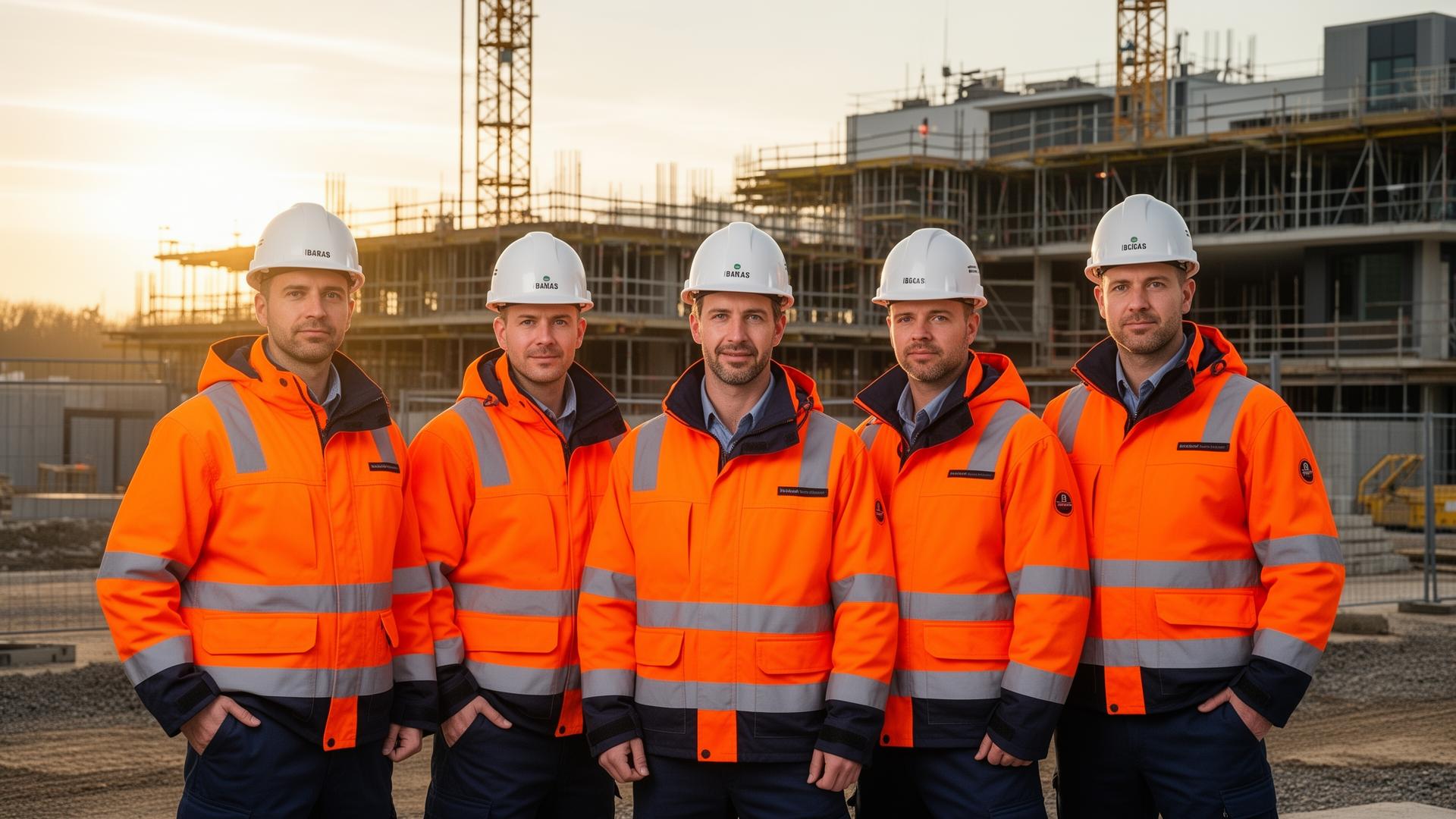 BAUSEC24 Sicherheitsteam vor einer Baustelle